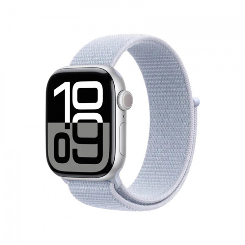 Apple Watch Series 10 GPS 42mm Silver Aluminum Case w. Blue Cloud Sport Loop (MWWD3) б/в